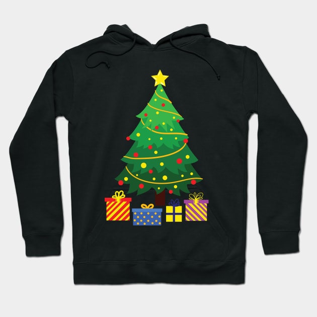 Christmas tree with star topper Hoodie by holidaystore